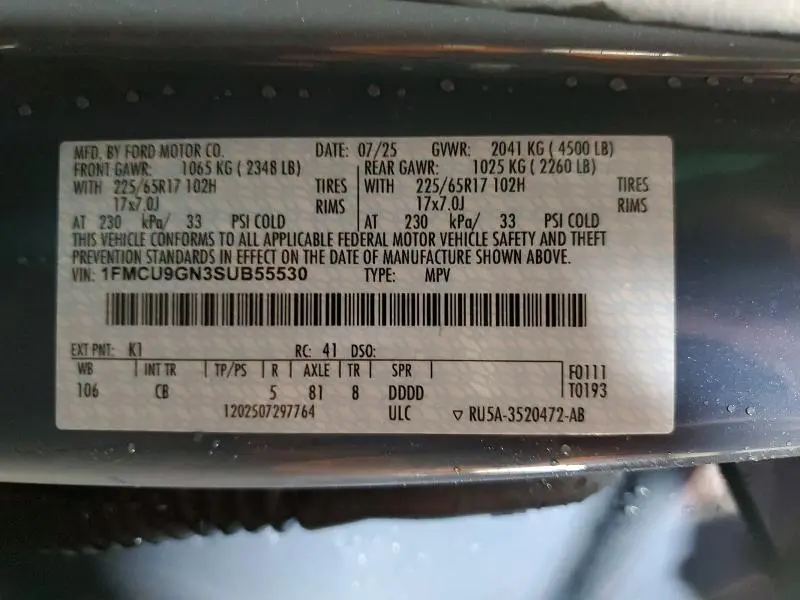 2025 FORD ESCAPE ACTIVE  