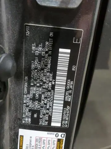 2012 TOYOTA 4RUNNER SR5