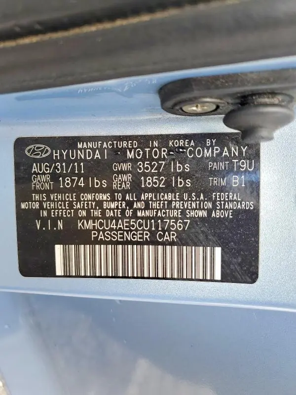 2012 HYUNDAI ACCENT GLS  