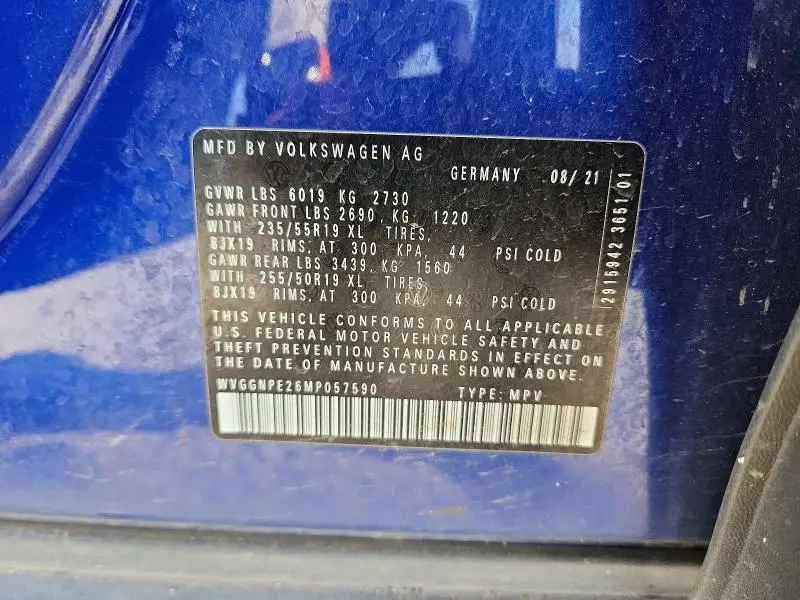 2021 VOLKSWAGEN ID.4 PRO S  