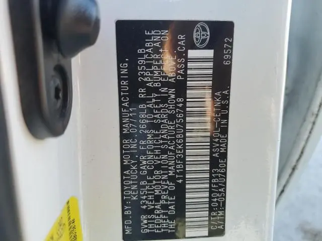 2011 TOYOTA CAMRY BASE  