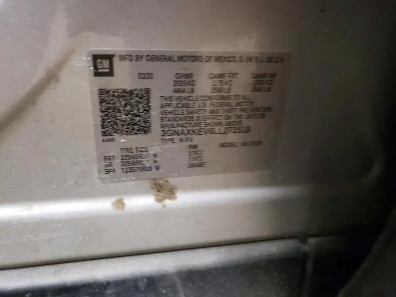 2020 CHEVROLET EQUINOX LT  