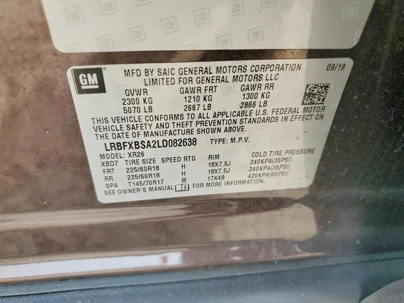 2020 BUICK ENVISION PREFERRED  