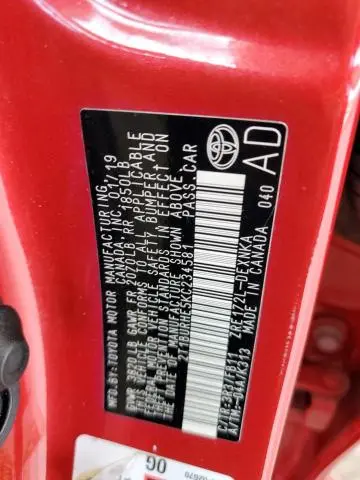 2019 TOYOTA COROLLA L