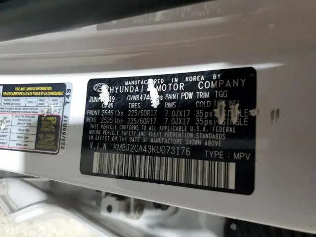 2019 HYUNDAI TUCSON SE  