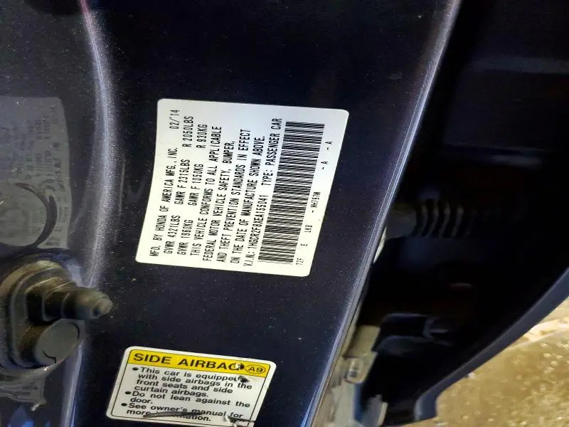 2014 HONDA ACCORD EXL  