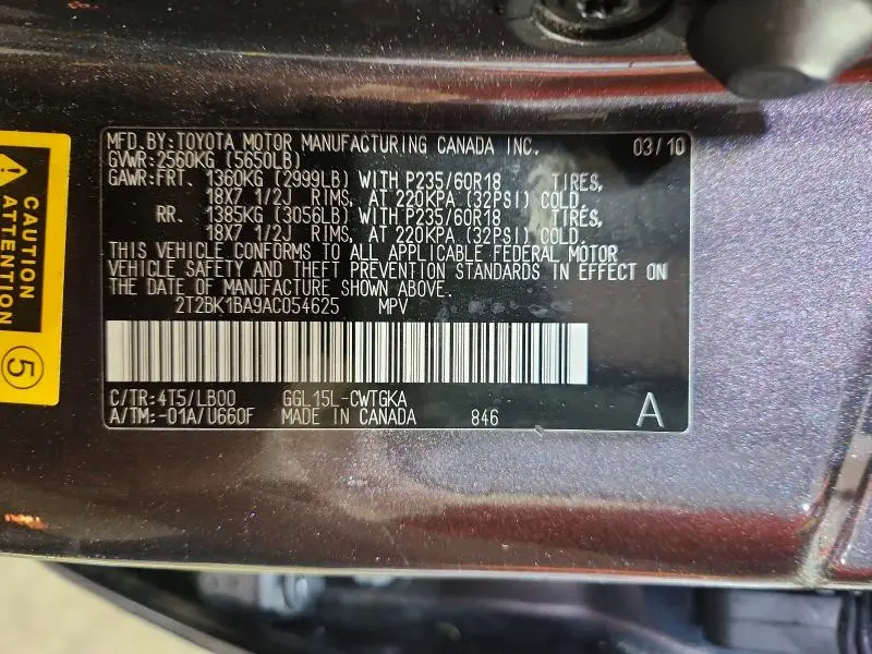 2010 LEXUS RX 350  