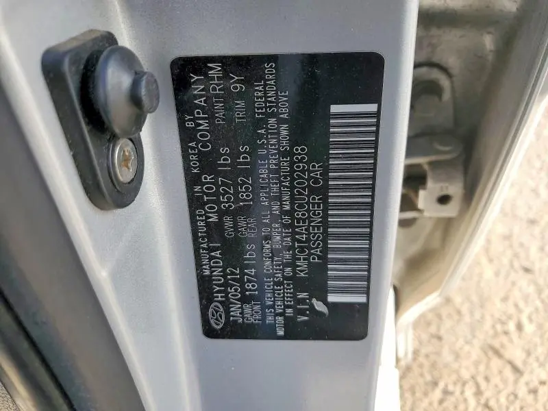 2012 HYUNDAI ACCENT GLS  