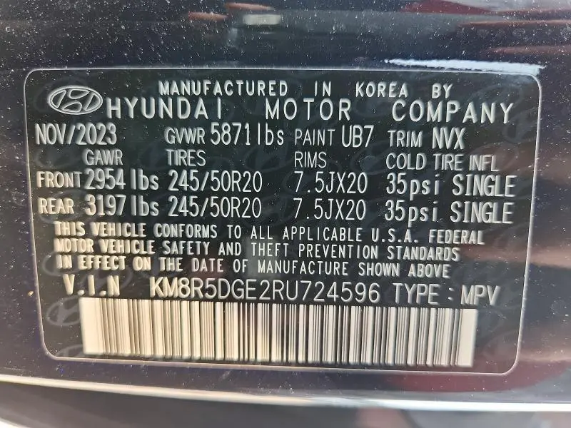 2024 HYUNDAI PALISADE LIMITED  