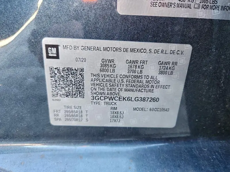 2020 CHEVROLET SILVERADO C1500 LT  