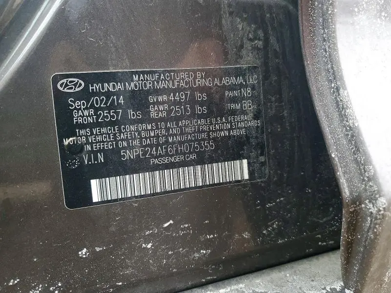 2015 HYUNDAI SONATA SE  