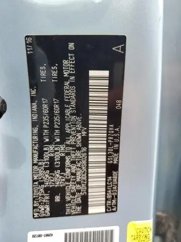 2017 TOYOTA SIENNA XLE  