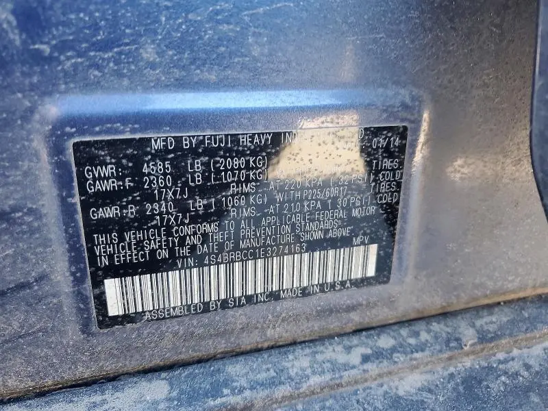 2014 SUBARU OUTBACK 2.5I PREMIUM  