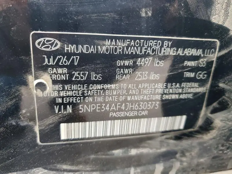 2018 HYUNDAI SONATA SEL  