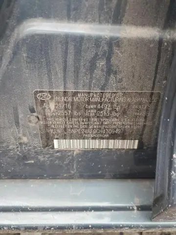 2016 HYUNDAI SONATA SE  