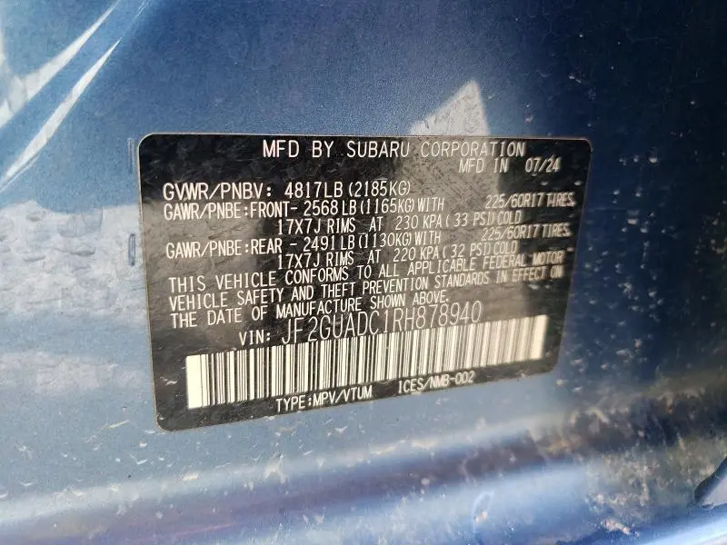 2024 SUBARU CROSSTREK PREMIUM  