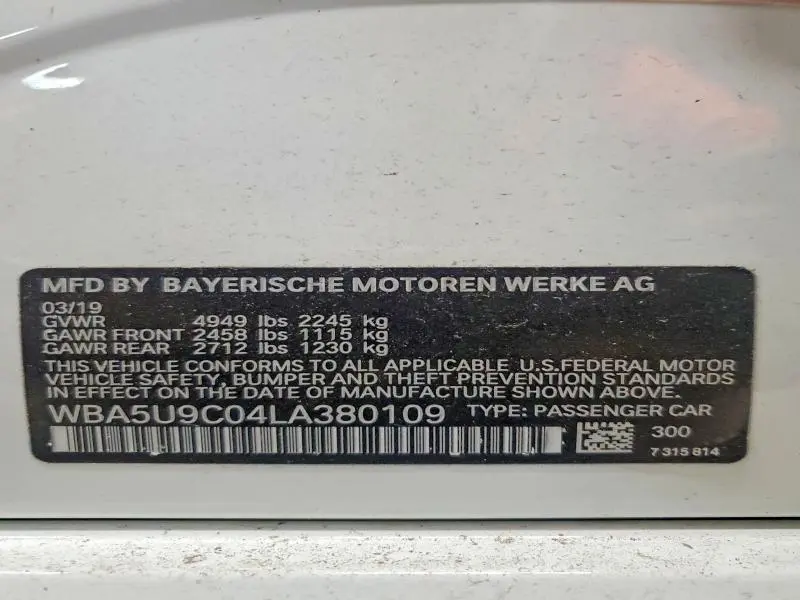 2020 BMW M340XI   