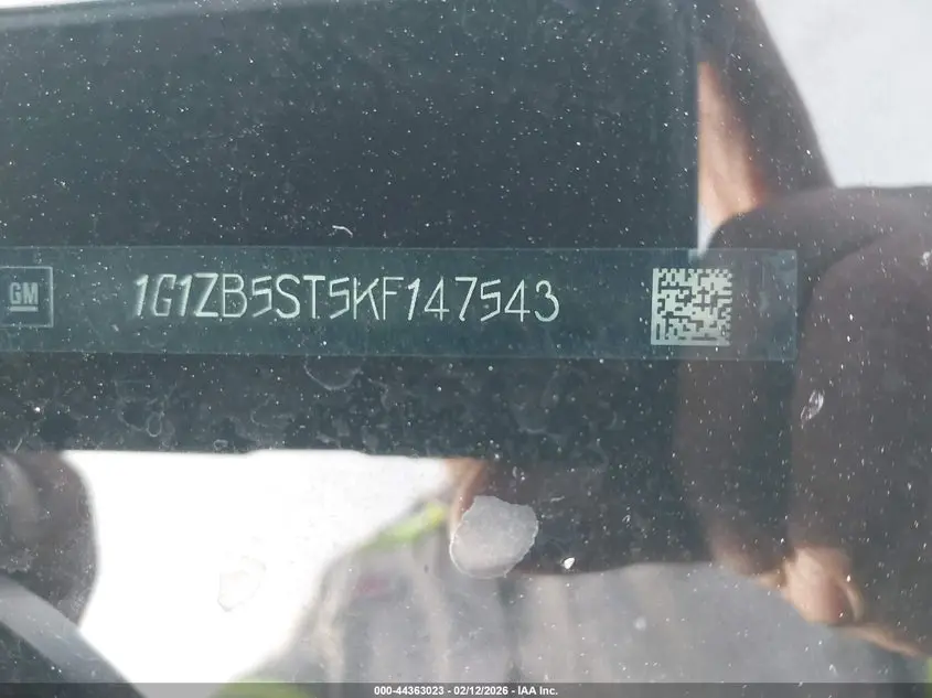 2019 CHEVROLET MALIBU 1LS