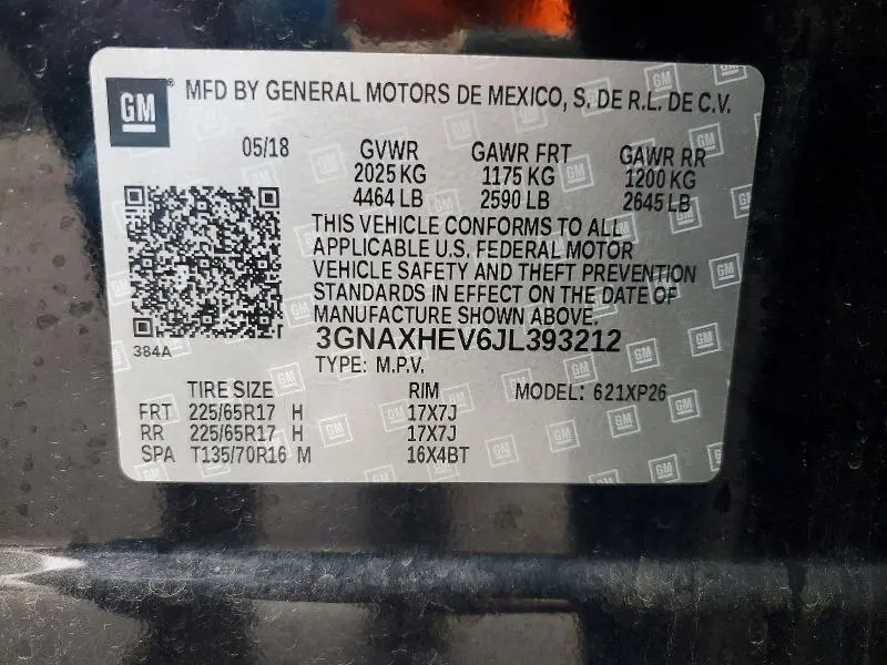 2018 CHEVROLET EQUINOX LS  