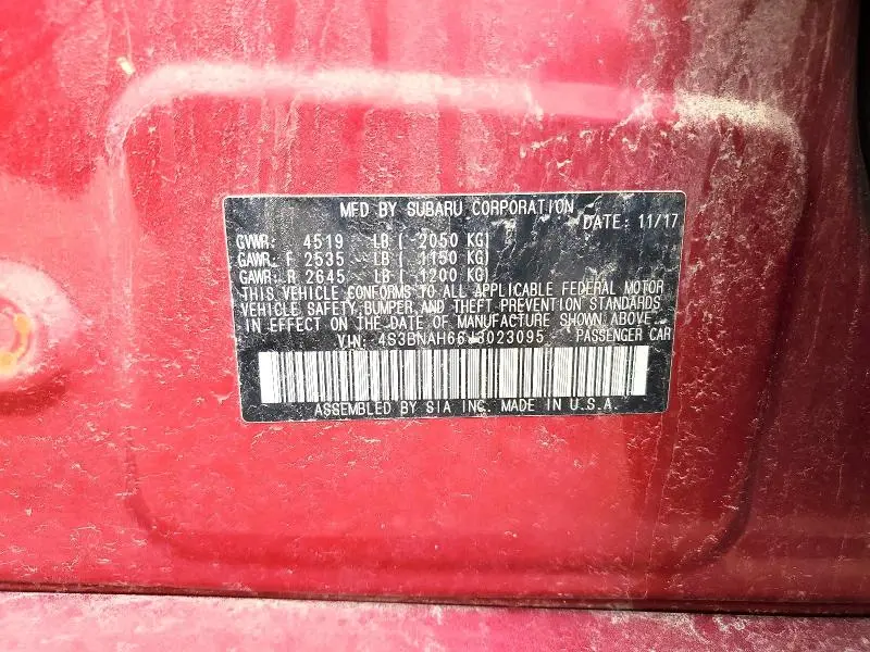 2018 SUBARU LEGACY 2.5I PREMIUM  