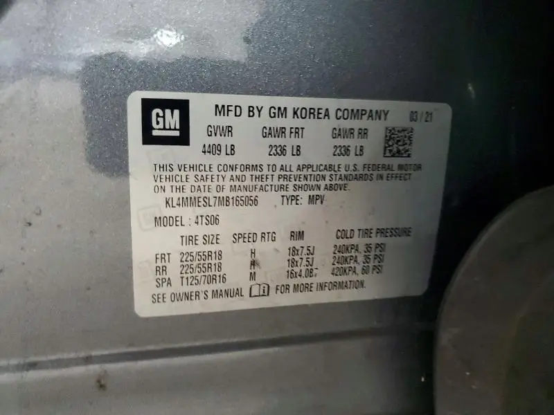 2021 BUICK ENCORE GX SELECT  