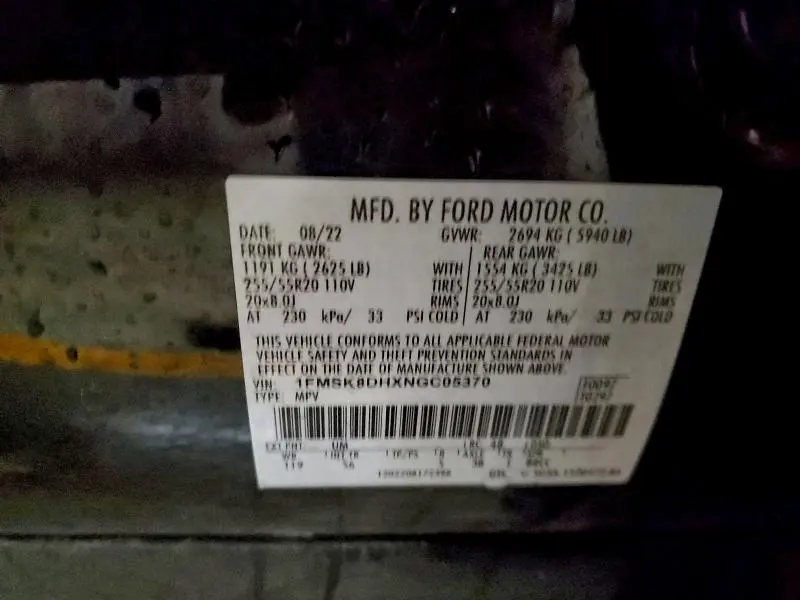 2022 FORD EXPLORER XLT  
