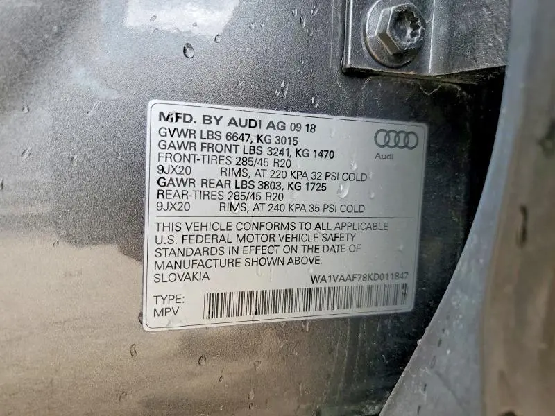 2019 AUDI Q7 PRESTIGE  
