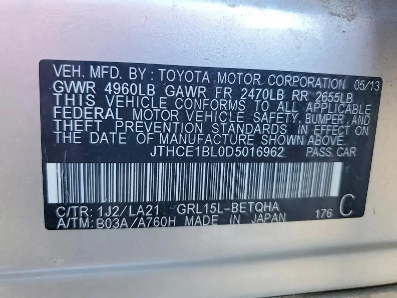 2013 LEXUS GS 350  