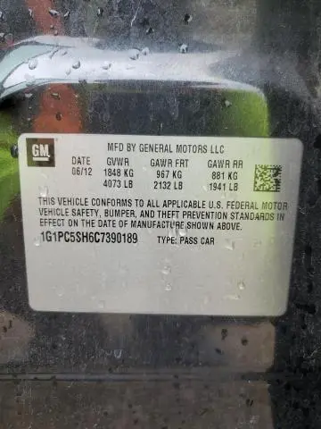 2012 CHEVROLET CRUZE LS  
