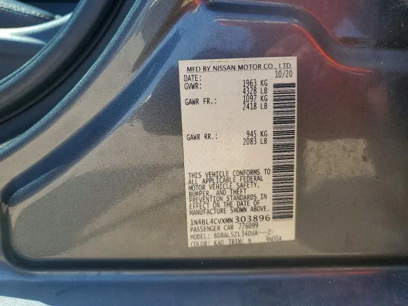 2021 NISSAN ALTIMA SR  