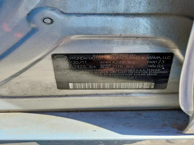 2012 HYUNDAI SONATA LIMITED  