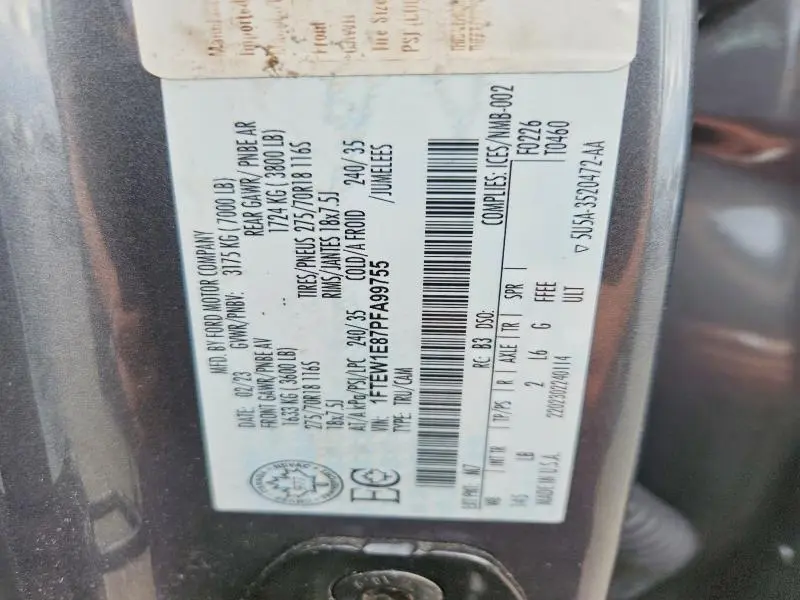 2023 FORD F150 SUPERCREW  