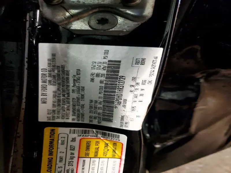 2017 FORD FUSION SE  