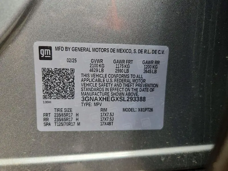 2025 CHEVROLET EQUINOX LT  