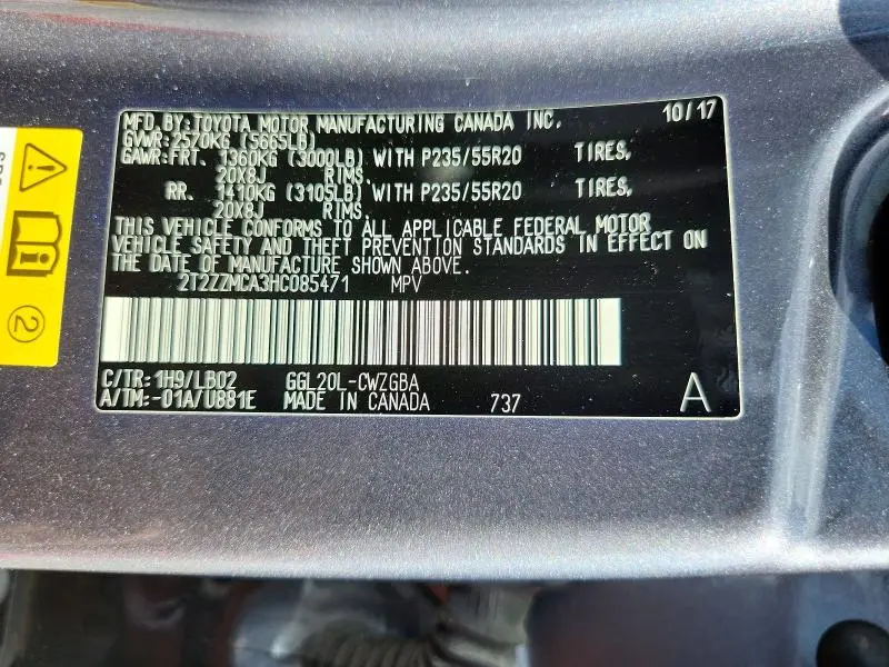 2017 LEXUS RX 350 BASE  