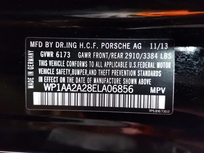 2014 PORSCHE CAYENNE   