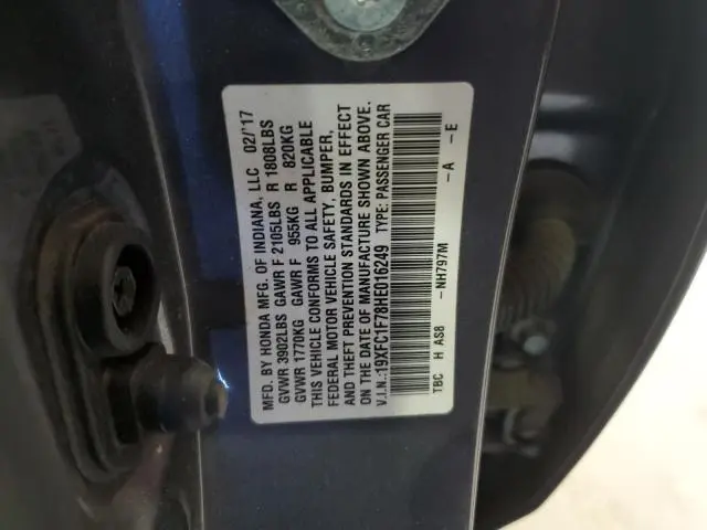 2017 HONDA CIVIC EXL  