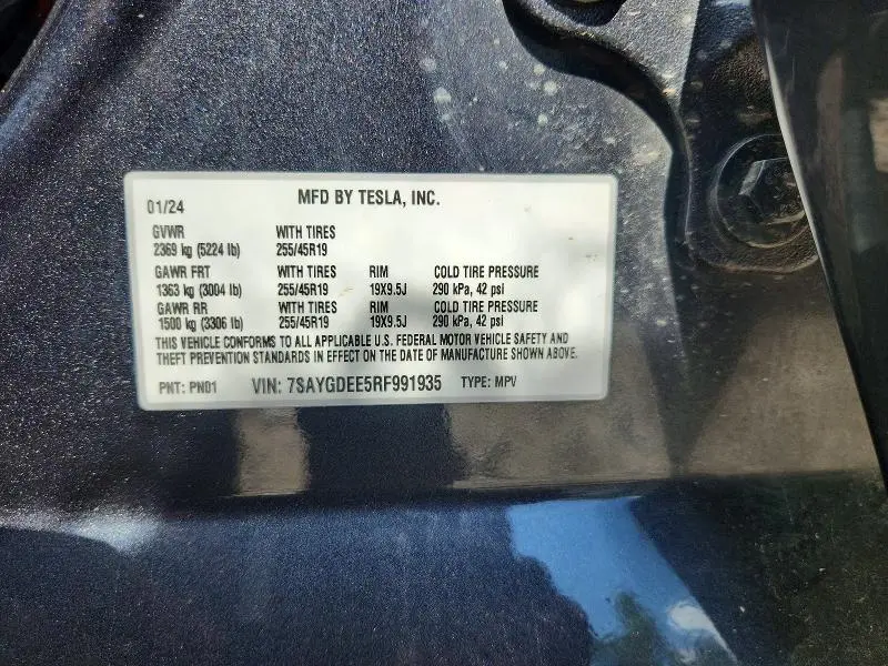 2024 TESLA MODEL Y   