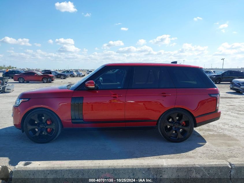 2017 LAND ROVER RANGE ROVER 5.0L V8 SUPERCHARGED