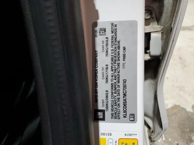 2021 CHEVROLET SPARK 1LT  