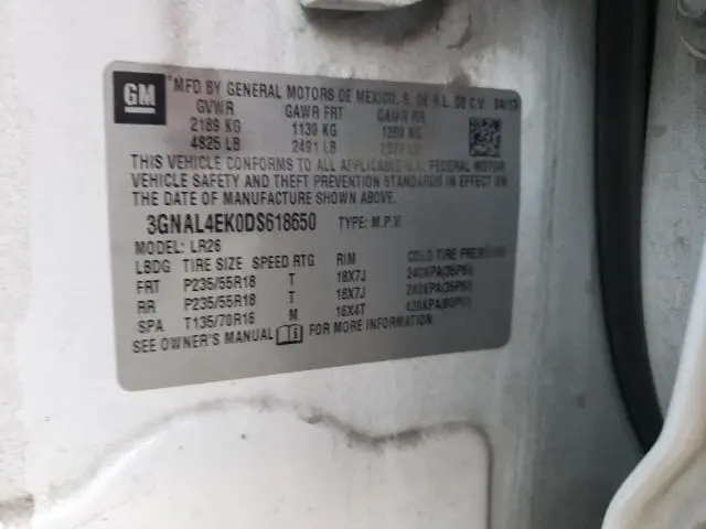 2013 CHEVROLET CAPTIVA LTZ  