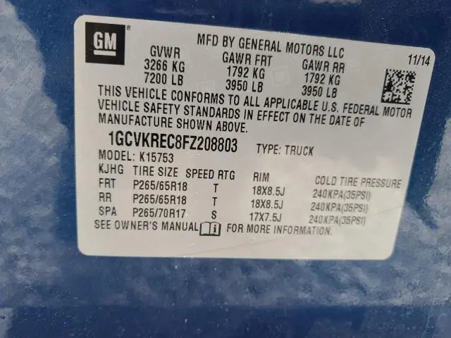 2015 CHEVROLET SILVERADO K1500 LT  