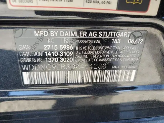 2013 MERCEDES-BENZ S 550 4MATIC  