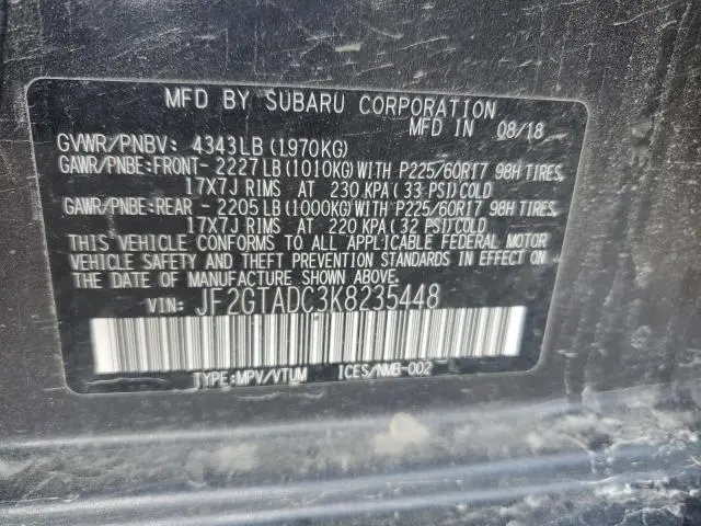 2019 SUBARU CROSSTREK PREMIUM  