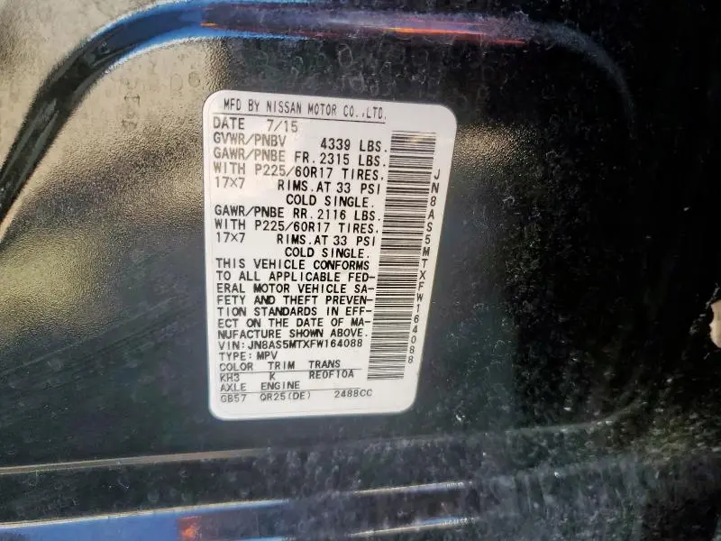 2015 NISSAN ROGUE SELECT S  