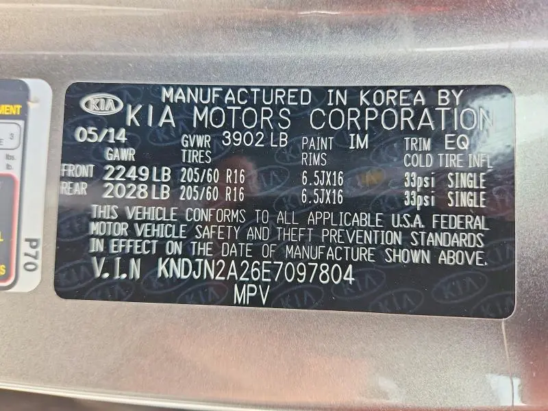 2014 KIA SOUL BASE  