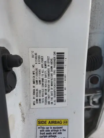 2012 ACURA TL