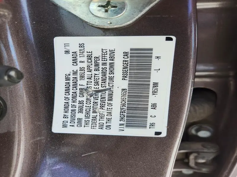 2012 HONDA CIVIC   
