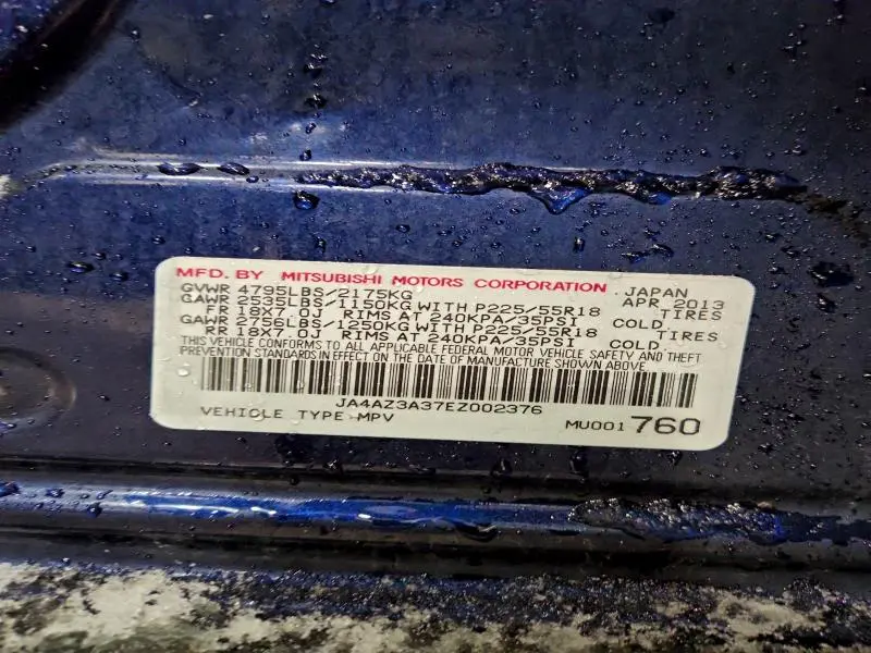 2014 MITSUBISHI OUTLANDER SE  