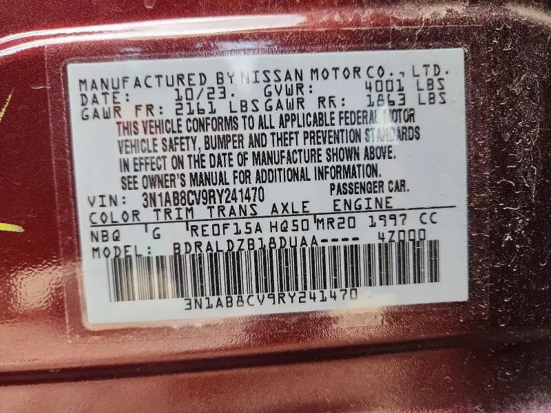 2024 NISSAN SENTRA SV  